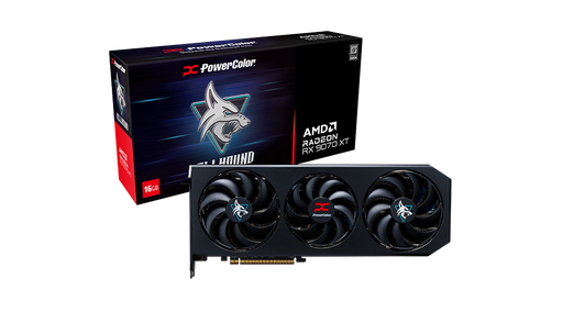 [4713436175742] TARJETA DE VIDEO RADEON RX9070XT 16GB OC GDDR6 POWER COLOR HELLHOUND BLACK RX9070XT 16G-L/ OC 12M DE GARANTIA