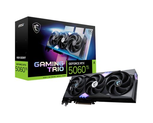 [824142422137] TVIDEO MSI RTX 5060 TI GAMING TRIO OC 8GB GDDR7 HDMI DP RTX 5060 TI 8G GAMING TRIO OC 12M DE GARANTIA