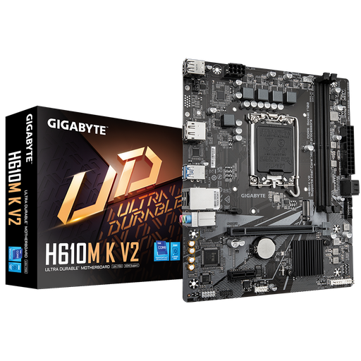[889523041048] MOTHER INTEL H610M K V2 GIGABYTE LGA1700 2xDDR5 128GB M-ATX 12M DE GARANTIA