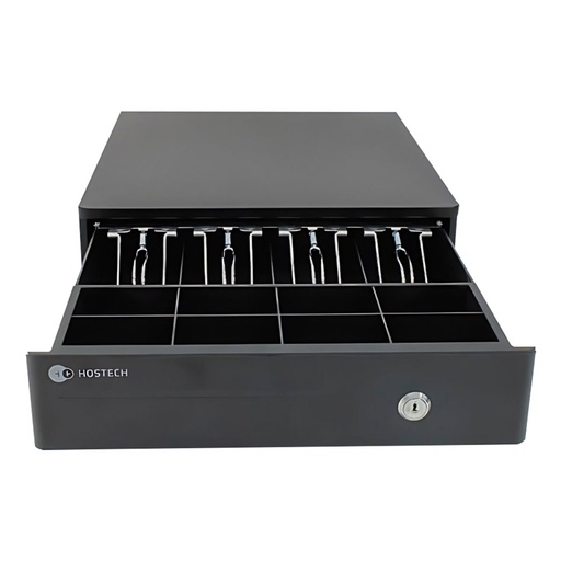 [7503046942783] CAJON DE DINERO HOSTECH HT-300 4 BILLETES 8 MONEDAS NEGRO ACERO RJ11 HTPOSCD1B GARANTIA CON FABRICANTE