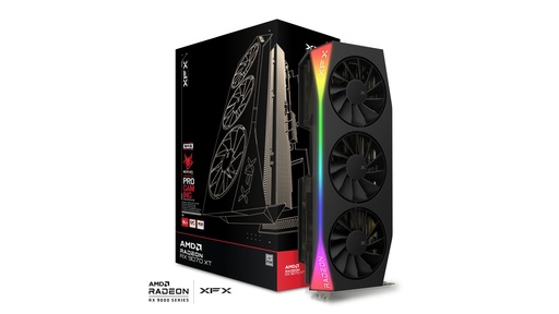 [840191502378] TARJETA DE VIDEO RADEON RX9070XT 16GB GDDR6 XFX OC MERCURY GAMING RX-97TRGBBB9 1AÑO DE GARANTIA
