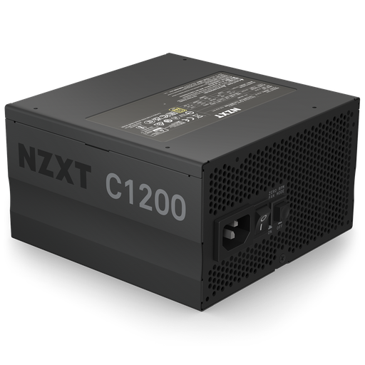 [810074842563] FUENTE NZXT C1200 1200W NEGRA ATX 3.0 GOLD FULL MODULAR PCIE5.0 PA-2G1BB-US 12M DE GARANTIA