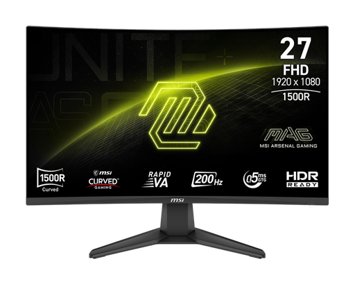 [824142393079] MONITOR MSI 27" GAMING 276CF 0.5MS 200HZ FHD CURVO HDMI DP MAG 276CF E20 12M DE GARANTIA