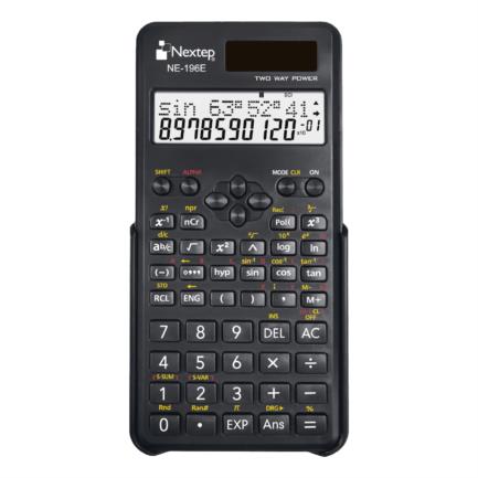 [7501811275623] CALCULADORA CIENTIFICA NEXTEP NE-196E 240 FUNCIONES SOLAR/BATERIA SIN GARANTIA