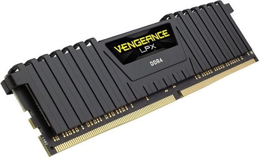 [843591084680] RAM CORSAIR DDR4 VENGEANCE LPX 1X8 8GB 2400 NEGRO CMK8GX4M1A2400C16 12M DE GARANTIA