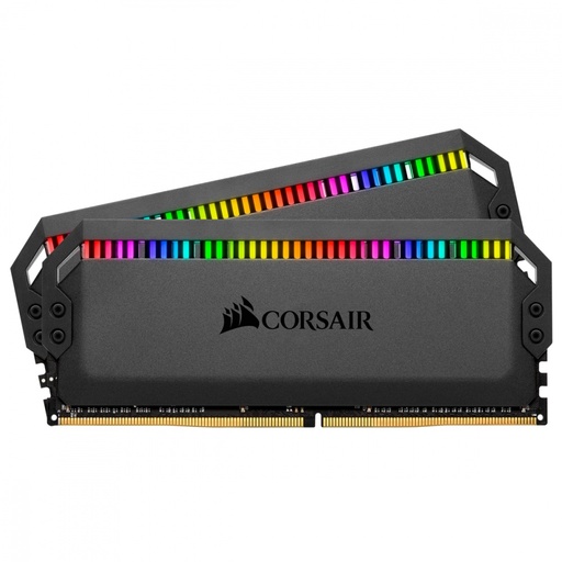[840006607304] RAM CORSAIR DDR4 DOMINATOR PLATINUM 2X8 16GB 3200 NEGRO RGB CMT16GX4M2C3200C16 1AÑO DE GARANTIA