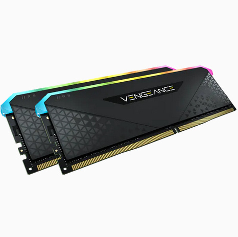 [840006649007] RAM CORSAIR DDR4 VENGEANCE 2X8 16GB 3200 NEGRO RGB CMG16GX4M2E3200C16 1AÑO DE GARANTIA