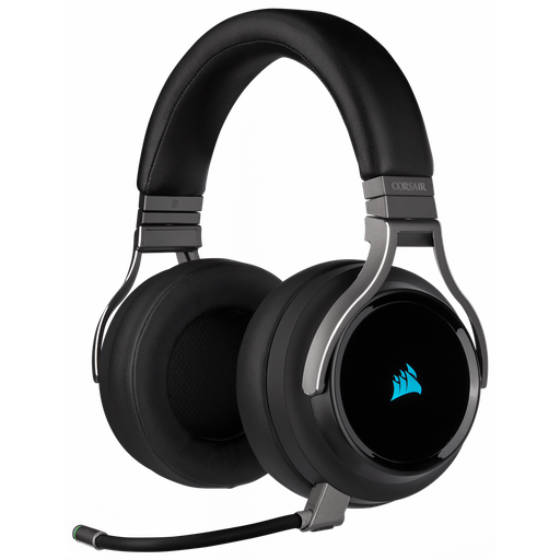 [843591019224] DIADEMA CORSAIR VIRTUOSO RGB INALAMBRICO SURROUND 7.1MM NEGRO CA-9011185-NA 11M DE GARANTIA