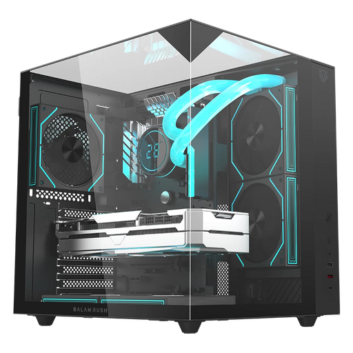 [7506215941525] GABINETE BALAM RUSH TANK MAJESTIC 6600 NEGRO ATX USB-3.0 CRISTAL S/FUENTE BR-941525 11M DE GARANTIA