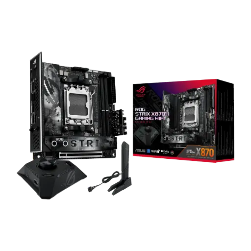 [197105740303]  MOTHER AMD X870-I WIFI ASUS ROG STRIX 2XDDR5 128GB MINI-ITX  90MB1IW0-MVAAY0 1AÑO DE GARANTIA  