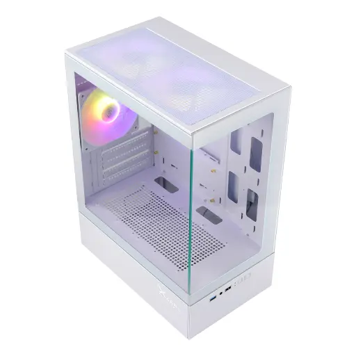 [7503053078192] GABINETE XZEAL X-ZYNERGY RGB CON VENTANA MATX S/FUENTE bLANCO XZGAZNY1W GARANTIA DIRECTO CON FABRICANTE 