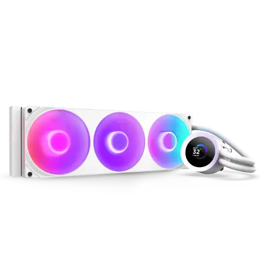 [810074845359]  ENFRIAMIENTO NZXT KRAKEN PLUS 360 RGB 360MM BLANCO LGA1851/AM5 RL-KR360-W2 11M DE GARANTIA  