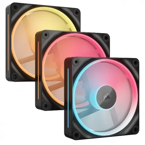 [840006688693] VENTILADOR CORSAIR ICUE LINK LX120 KIT 3X1 RGB 120MM NEGRO CO-9051050-WW 11M DE GARANTIA 