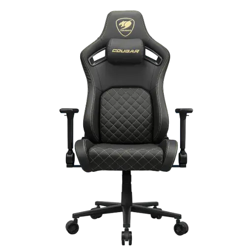 [192554007816] SILLA COUGAR DEFENSOR GOLD NEGRO/DORADO SOPORTA 120KG 3MDFLGLB.0001 11M DE GARANTIA