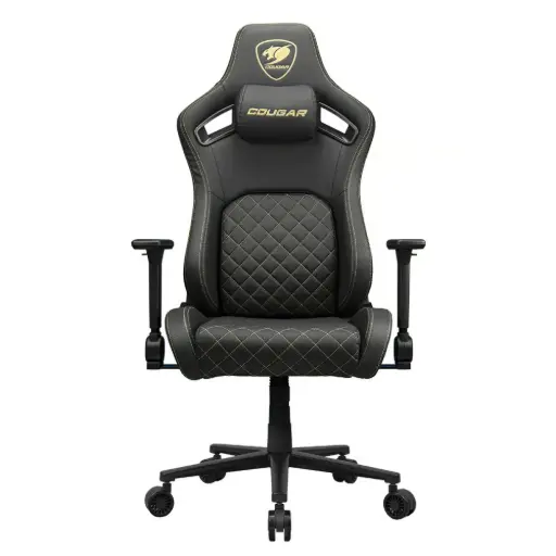[192554007816] SILLA COUGAR DEFENSOR GOLD NEGRO/DORADO SOPORTA 120KG 3MDFLGLB.0001 11M DE GARANTIA