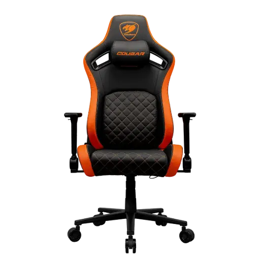 [192554007809] SILLA COUGAR DEFENSOR NEGRO/NARANJA SOPORTA 120KG 3MDFLORB.0001 11M DE GARANTIA
