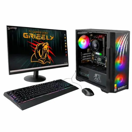 [662987044370] PC GAMER GRIZZLY AMD RYZEN 7 8700G 4.2GHZ 32GB NMVE 1TB MONITOR 27 KIT TECLADO Y MOUSE WIFI BT PG-AMD074 12M DE GARANTIA