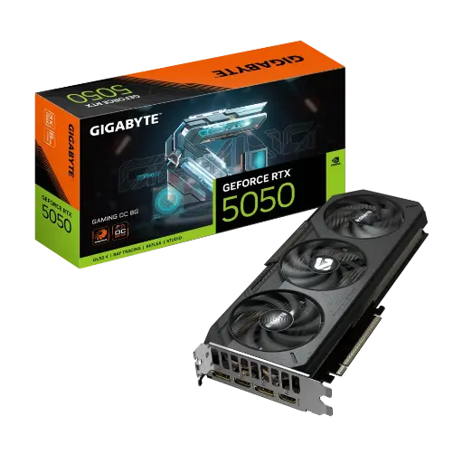 [889523052716] TARJETA DE VIDEO NVIDIA GEFORCE RTX5050 8GB OC GDDR6 GIGABYTE GAMING GV-N5050GAMING OC-8GD 12M DE GARANTIA