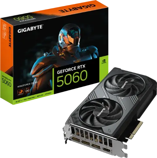 [889523050156] TARJETA DE VIDEO NVIDIA GEFORCE RTX5060 8GB OC GDDR7 GIGABYTE WINDFORCE GV-N5060WF2OC-8GD 12M DE GARANTIA