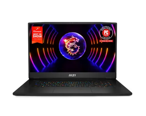 [824142310366] LAPTOP MSI REF TITAN COREI9 13980HX 2TB SSD 64GB DDR5 RTX4090 17 UHD W11P TEC/ING TITAN GT77HX 13VI-028US 12M DE GARANTIA