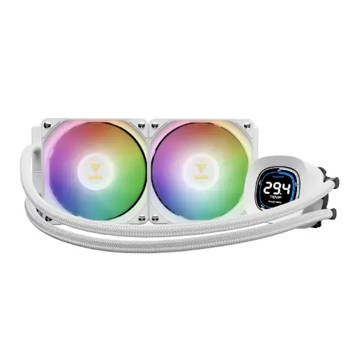 [848475011615] ENFRIAMIENTO GAMDIAS AURA GL240 DIGITAL WH ARGB BLANCO 240MM AM5/LGA1851 AU-GL240 DIGITAL WH 11M DE GARANTIA