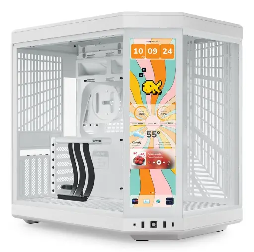 [848604049274] GABINETE HYTE Y70 TOUCH INFINITE EATX S/FUENTE CRISTAL BLANCO CS-HYTE-Y70TTI-WW 11M DE GARANTIA