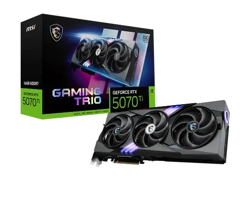 [824142412879] TARJETA DE VIDEO NVIDIA RTX5070TI 16GB GDDR7 MSI GAMING RTX 5070 TI 16G GAMING TRIO OC 1AÑO DE GARANTIA