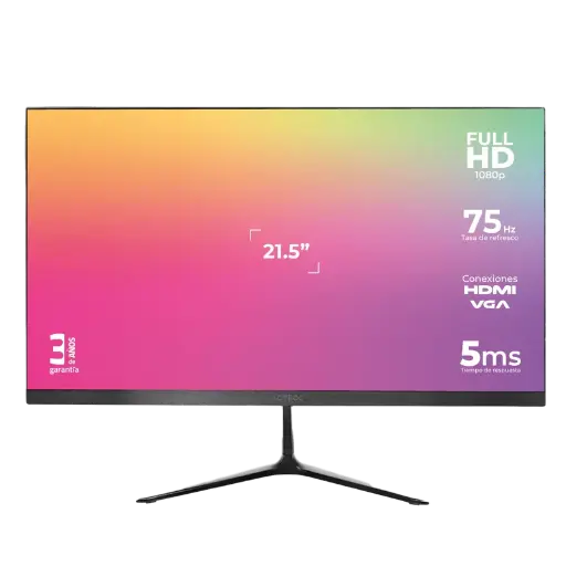 [7506215933858] MONITOR 22 ACTECK CAPTIVE VIVID SP215 5MS 75HZ FULL HD VA AC-933858 GARANTIA CON FABRICANTE  