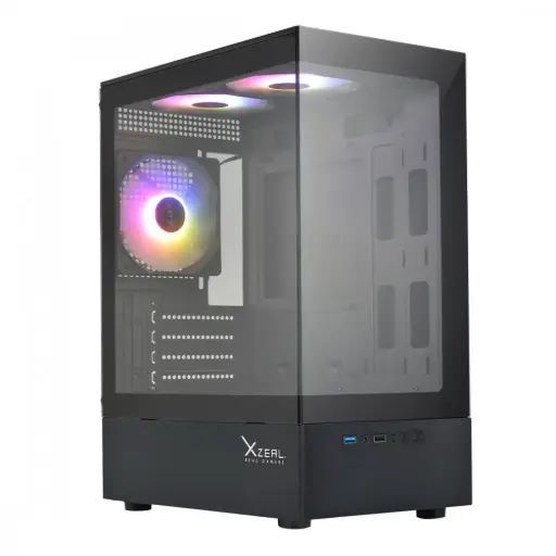 [7503053078185] GABINETE XZEAL X-ZYNERGY RGB CON VENTANA MATX S/FUENTE NEGRO XZGAZNY1B GARANTIA DIRECTO CON FABRICANTE