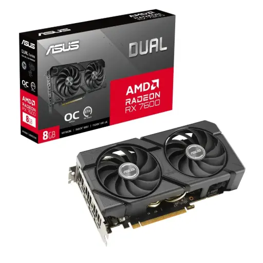 [197105779402] TARJETA DE VIDEO RADEON RX7600 8GB OC GDDR6 ASUS EVO 90YV0LD0-MVAA00 12M DE GARANTIA