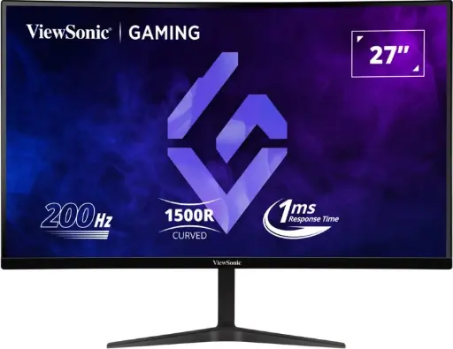 [766907007299] MONITOR 27 VIEWSONIC VX2718-PC-MHD 1MS 200HZ FULL HD GAMER VA CURVO ANTI-GLARE FREESYNC GARANTIA CON FABRICANTE