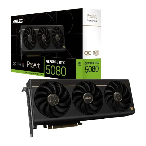 [199291175006] TARJETA DE VIDEO NVIDIA GEFORCE RTX5080 16GB OC GDDR7 ASUS PROART 90YV0N30-MVAA00 12M DE GARANTIA