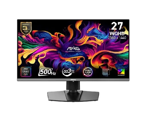 [824142405444] MONITOR 27 MSI MAG 272QP QD-OLED X50 0.3MS 500HZ WQHD GAMER QD OLED ANTI-GLARE FREESYNC GARANTIA CON FABRICANTE