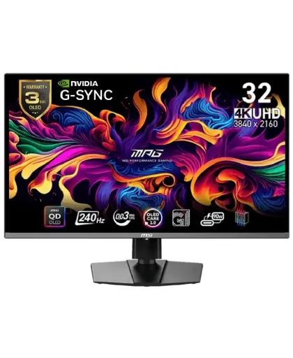 [824142343623] MONITOR 32 MSI MPG 321URX QD-OLED 0.3MS 240HZ UHD GAMER QD OLED ANTI-GLARE G-SYNC GARANTIA CON FABRICANTE