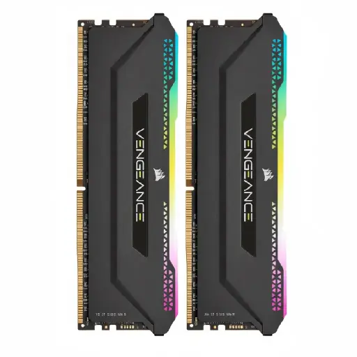 [840006649038] RAM CORSAIR DDR4 VENGEANCE 2X16 32GB 3200 NEGRO RGB CMG32GX4M2E3200C16 12M DE GARANTIA