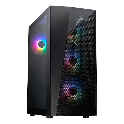 [842243036206] GABINETE ADATA XPG LANDER 500 NEGRO ARGB ATX S/FUENTE CRISTAL LANDER500MTA-BKCWW 12M DE GARANTIA