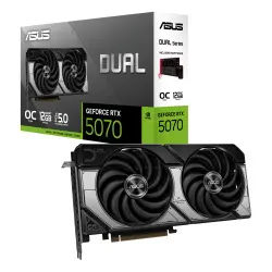 [199291046221] TARJETA DE VIDEO NVIDIA GEFORCE RTX5070 12GB OC GDDR7 ASUS DUAL 90YV0M17-MVAA00 12M DE GARANTIA