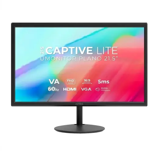 [7506215943253] MONITOR 22 ACTECK CAPTIVE LITE CL215 5MS 60HZ FULL HD VA BOCINAS AC-943253 12M DE GARANTIA