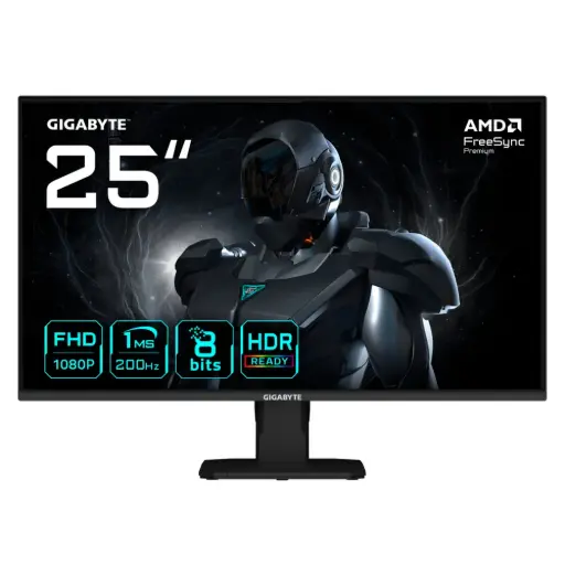[889523046470] MONITOR 24 GIGABYTE GS25F2 1MS 200HZ FULL HD GAMER IPS ANTI-GLARE DP HDMI USB HUB 20VM0-GS25F2BM-1USS 12M DE GARANTIA