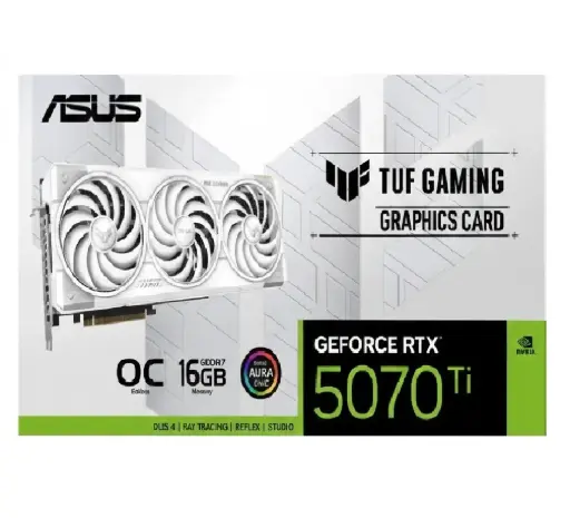 [199291066342] TARJETA DE VIDEO NVIDIA GEFORCE RTX5070TI 16GB OC GDDR7 ASUS TUF GAMING BLANCA 90YV0MD3-M0AA00 12M DE GARANTIA