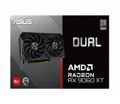 [199291196773] TARJETA DE VIDEO RADEON RX9060XT 16GB GDDR6 ASUS DUAL 90YV0LG2-MVAA00 12M DE GARANTIA