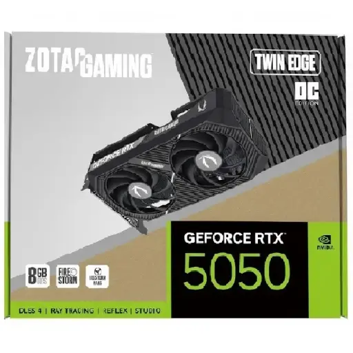 [810012085991] TARJETA DE VIDEO NVIDIA GEFORCE RTX5050 8GB OC GDDR6 ZOTAC GAMING TWIN EDGE ZT-B50500H-10M 12M DE GARANTIA