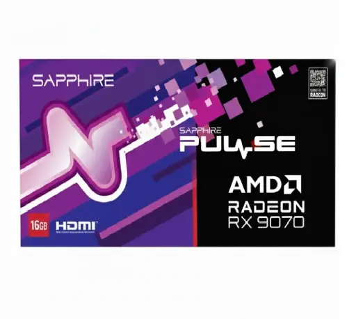 [840777091371] TARJETA DE VIDEO RADEON RX9070 16GB GDDR6 SAPPHIRE PULSE 11349-03-20G 12M DE GARANTIA