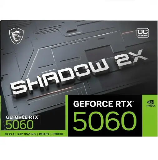 [824142423851] TARJETA DE VIDEO NVIDIA GEFORCE RTX5060 8GB OC GDDR7 MSI SHADOW RTX 5060 8G SHADOW 2X OC 12M DE GARANTIA
