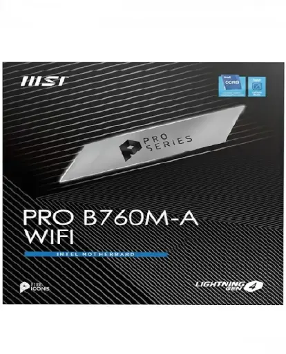 [824142313176] MOTHER INTEL B760M-A WIFI MSI PRO LGA1700 4xDDR5 256GB MINI ATX 12M DE GARANTIA