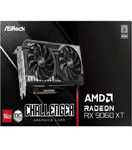 [4711581491205] TARJETA DE VIDEO RADEON RX9060XT 16GB GDDR6 ASROCK CHALLENGER RX9060XT CL 16GO 12M DE GARANTIA