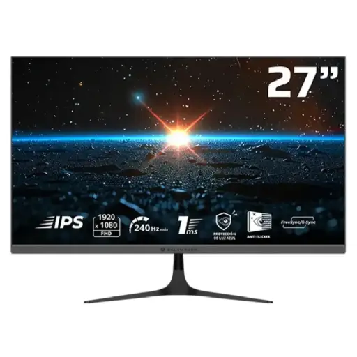 [7506215944120] MONITOR 27 BALAM RUSH COSMOS EDGE MCE27P 1MS 240HZ FULL HD FREESYNC IPS DP HDMI BR-944120 12M DE GARANTIA