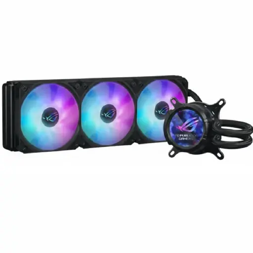 [197105579682] ENFRIAMIENTO LIQUIDO ASUS ROG STRIX LC III 360 ARGB LCD NEGRO AURA SYNC 90RC00W1-M0AAY0 12M DE GARANTIA