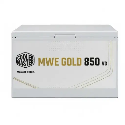 [884102130335] FUENTE COOLER MASTER 850W MWE V3 80 PLUS GOLD NO MODULAR BLANCA ATX 3.1 MPE-8506-ACAG-GUS 11M DE GARANTIA