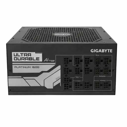 [810162141134] FUENTE GIGABYTE 1600W 80PLUS PLATINUM ATX MODULAR NEGRO GP-UD1600GM PG5 12M DE GARANTIA